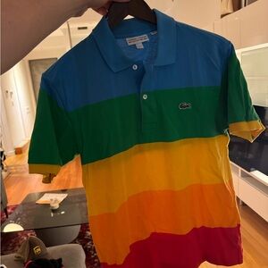 Lacoste x Polaroid Rainbow Polo Shirt